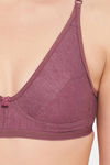 Clovia Single Layered Non Wired Medium Coverage T-Shirt Bra - Purple — thumbnail 5