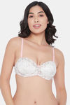 Clovia Padded Wired Medium Coverage Push Up Bra - White — thumbnail 1