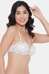 Clovia Padded Wired Medium Coverage Push Up Bra - White — thumbnail 2