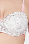 Clovia Padded Wired Medium Coverage Push Up Bra - White — thumbnail 5