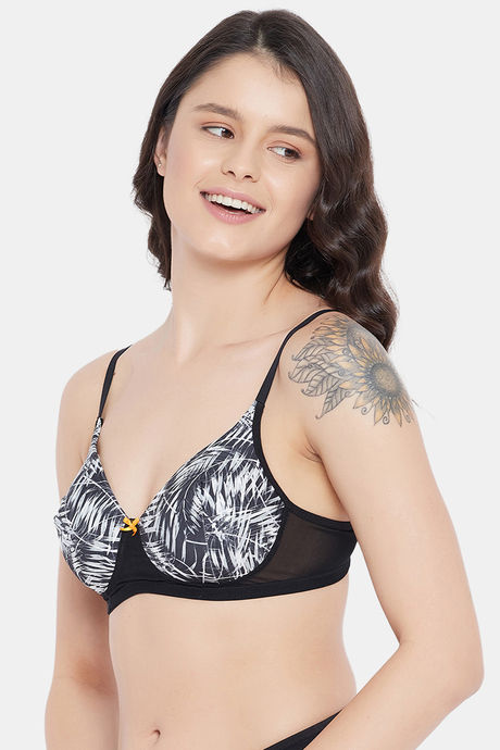 Clovia Padded Non Wired Full Coverage T-Shirt Bra - Black — image 3