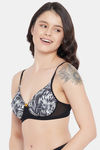 Clovia Padded Non Wired Full Coverage T-Shirt Bra - Black — thumbnail 3