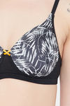 Clovia Padded Non Wired Full Coverage T-Shirt Bra - Black — thumbnail 5