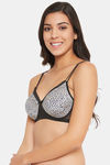 Clovia Padded Non Wired Full Coverage T-Shirt Bra - Black — thumbnail 3