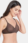 Clovia Padded Non Wired Full Coverage T-Shirt Bra - Brown — thumbnail 2