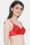 Clovia Padded Non Wired Full Coverage T-Shirt Bra - Red — thumbnail 2