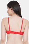 Clovia Padded Non Wired Full Coverage T-Shirt Bra - Red — thumbnail 4