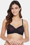 Clovia Padded Non Wired Full Coverage T-Shirt Bra - Black — thumbnail 1