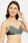 Clovia Padded Non Wired Full Coverage T-Shirt Bra - Black — thumbnail 2