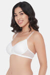 Clovia Padded Non Wired Full Coverage T-Shirt Bra - White — thumbnail 3