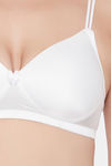 Clovia Padded Non Wired Full Coverage T-Shirt Bra - White — thumbnail 5