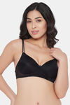 Clovia Padded Non Wired Full Coverage T-Shirt Bra - Black — thumbnail 1
