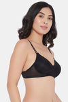 Clovia Padded Non Wired Full Coverage T-Shirt Bra - Black — thumbnail 2