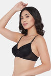 Clovia Padded Non Wired Full Coverage T-Shirt Bra - Black — thumbnail 3