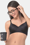 Clovia Padded Non Wired Full Coverage T-Shirt Bra - Black — thumbnail 1