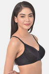 Clovia Padded Non Wired Full Coverage T-Shirt Bra - Black — thumbnail 2