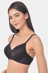 Clovia Padded Non Wired Full Coverage T-Shirt Bra - Black — thumbnail 3