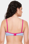 Clovia Double Layered Non Wired Full Coverage T-Shirt Bra - Blue — thumbnail 4