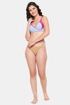 Clovia Double Layered Non Wired Full Coverage T-Shirt Bra - Blue — thumbnail 5