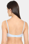 Clovia Single Layered Non Wired Full Coverage T-Shirt Bra - Blue — thumbnail 4
