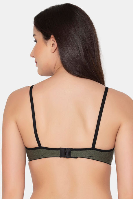 Clovia Double Layered Non Wired Full Coverage T-Shirt Bra - Green — image 4