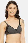 Clovia Double Layered Non Wired Full Coverage T-Shirt Bra - Grey — thumbnail 2