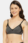 Clovia Double Layered Non Wired Full Coverage T-Shirt Bra - Grey — thumbnail 3