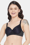 Clovia Padded Non Wired Full Coverage T-Shirt Bra - Black — thumbnail 1