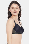 Clovia Padded Non Wired Full Coverage T-Shirt Bra - Black — thumbnail 2