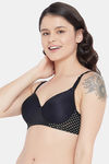 Clovia Padded Non Wired Full Coverage T-Shirt Bra - Black — thumbnail 3
