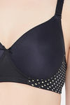 Clovia Padded Non Wired Full Coverage T-Shirt Bra - Black — thumbnail 5