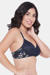 Clovia Padded Non Wired Full Coverage T-Shirt Bra - Blue — thumbnail 2