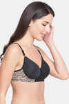 Clovia Padded Non Wired Full Coverage T-Shirt Bra - Black — thumbnail 2
