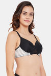 Clovia Padded Non Wired Full Coverage T-Shirt Bra - Black — thumbnail 2