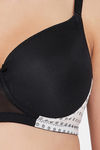 Clovia Padded Non Wired Full Coverage T-Shirt Bra - Black — thumbnail 5