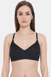 Clovia Single Layered Non Wired Full Coverage T-Shirt Bra - Black — thumbnail 1