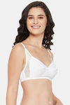 Clovia Double Layered Non Wired Full Coverage T-Shirt Bra - White — thumbnail 2
