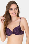 Clovia Padded Non Wired Medium Coverage T-Shirt Bra - Purple — thumbnail 5