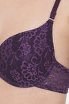 Clovia Padded Non Wired Medium Coverage T-Shirt Bra - Purple — thumbnail 6