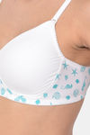 Clovia Padded Non Wired Full Coverage T-Shirt Bra - White — thumbnail 6