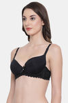 Clovia Padded Wired Medium Coverage T-Shirt Bra - Black — thumbnail 2