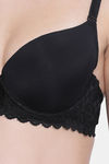 Clovia Padded Wired Medium Coverage T-Shirt Bra - Black — thumbnail 5