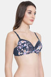 Clovia Push Up Wired Medium Coverage T-Shirt Bra - Blue — thumbnail 2