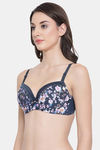 Clovia Push Up Wired Medium Coverage T-Shirt Bra - Blue — thumbnail 3