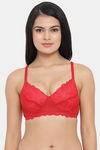 Clovia Padded Non Wired Full Coverage T-Shirt Bra - Red — thumbnail 1