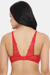 Clovia Padded Non Wired Full Coverage T-Shirt Bra - Red — thumbnail 4