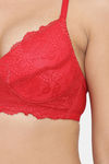 Clovia Padded Non Wired Full Coverage T-Shirt Bra - Red — thumbnail 5