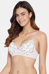 Clovia Push Up Non Wired Medium Coverage T-Shirt Bra - White — thumbnail 3
