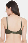 Clovia Double Layered Non Wired Full Coverage T-Shirt Bra - Green — thumbnail 4