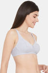 Clovia Double Layered Non Wired Full Coverage T-Shirt Bra - Grey — thumbnail 2